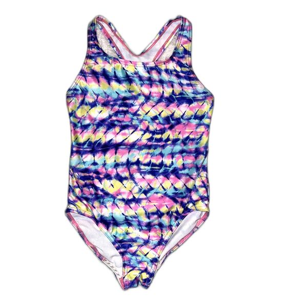 Speedo Girls Swimsuit Bundle Lot of 3 Racerback Rainbow Mermaid (Girls S, M, 8) - Picture 8 of 10